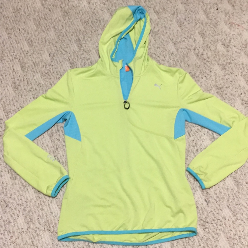 Puma hooded running top